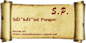 Sükösd Pongor névjegykártya